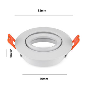 Pièces d'éclairage intérieur, boîtier de luminaire encastré en aluminium GU10, blanc, boîtier de luminaire encastré LED - Product Image 2