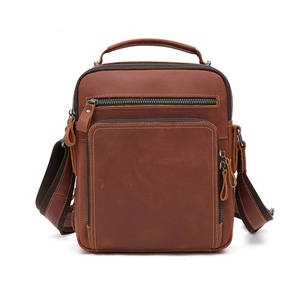 Sac en cuir Andong pour homme, sacs bandoulière en cuir véritable pour homme, sacs messager en cuir Crazy Horse, sac à main pour homme - Product Image 2