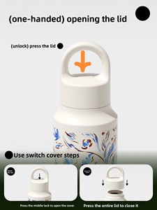 Gourde isotherme portable KEPO en acier inoxydable 316L, pour l'extérieur, avec isolation thermique de 6 heures, idéale pour la voiture - Product Image 2