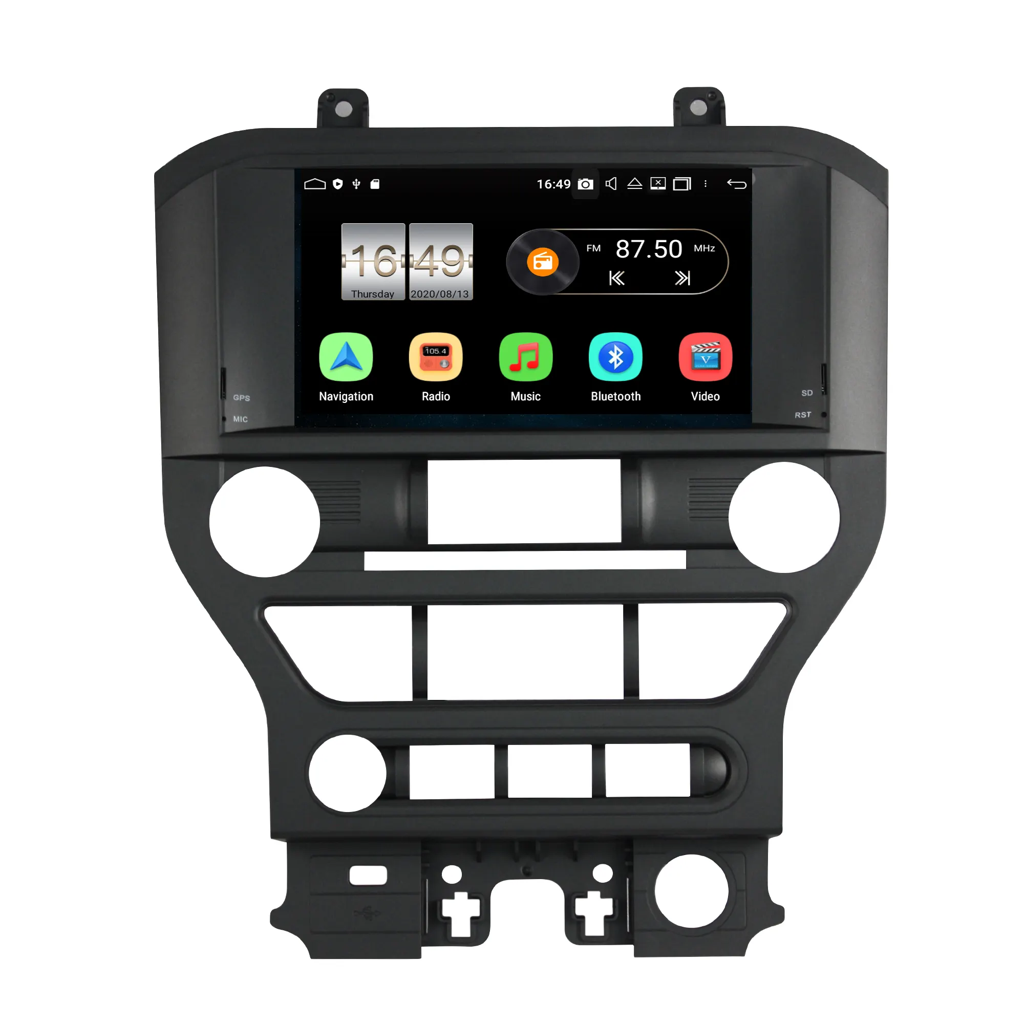 Klyde KD-8100 Nieuwe Autoradio Android 10.0 Dsp Papegaai Ips Scherm Auto Video Voor Mustang 2015 2016 2017