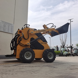 48V <strong>Battery</strong> <strong>Power</strong> Electric Loader Skid Steer Design Zero Emission Quiet Operation for Indoor Warehouse Charging System Included - Product Image 3
