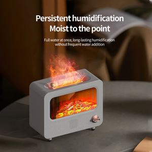 Mini humidificateur électrique portable USB 220 ml avec veilleuse, diffuseur d'arômes à flamme et haut-parleur Bluetooth pour la maison - Product Image 4