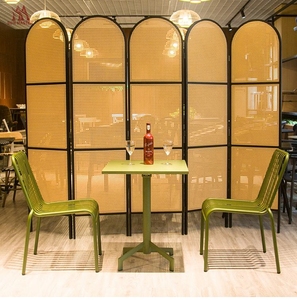 Ensemble de meubles en métal moderne, Patio de jardin extérieur <span class=keywords><strong>Table</strong></span> <span class=keywords><strong>pliante</strong></span> réglable café bistrot <span class=keywords><strong>Table</strong></span> en acier et chaise de salle à manger industrielle - Product Image 2