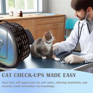 Free Sample Soft Sided <b>Cat</b> Carrier Portable <b>Cat</b> Carried Bag <b>Cage</b> Collapsible Pet Carrier for Kitten Small Dogs Up to 9Lbs - Product Image 6