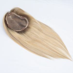 Topper capillaire mono 6x6 en <span class=keywords><strong>cheveux</strong></span> humains blond cendré, 12 pouces, densité 100%, pour femmes aux <span class=keywords><strong>cheveux</strong></span> fins, fourni par un fabricant de produits capillaires - Product Image 2