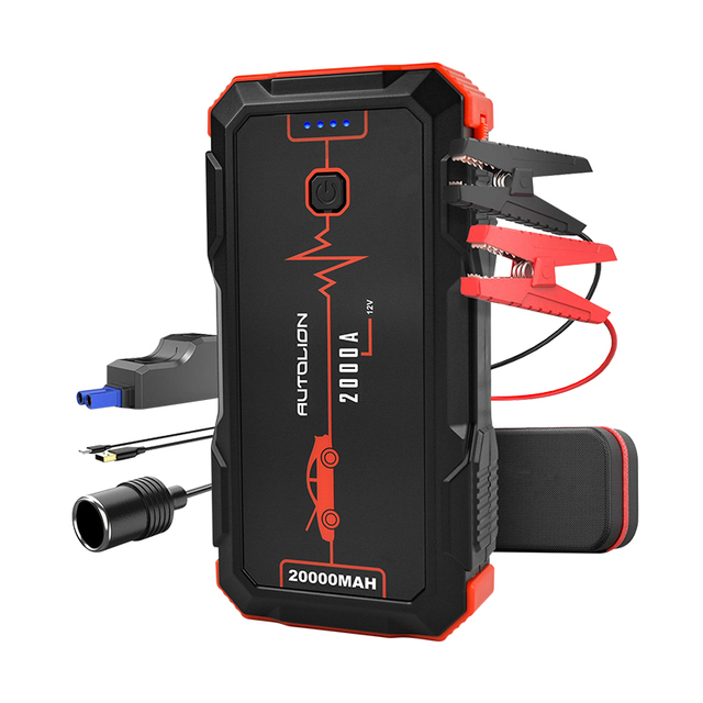 20000mAh Heavy Duty Jump Starter for 7.0L Gasoline & 6.0L Diesel Engines 1000A/2000A Peak with 12V/10A DC Output