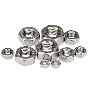 304 Stainless Steel Metric Thread M1 M1.2 M1.4 M1.6 M2 M2.5 M3-M12 Hex Nuts OR Hexagon Nuts For Connecting Fasteners