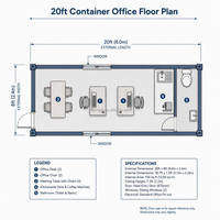 Conteneur pliable préfabriqué de haute qualité de 20 pieds pour bâtiment temporaire, idéal pour parc logistique, clinique médicale temporaire, installation rapide
