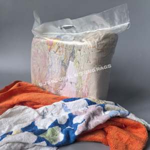 Trapos de algodón 100% de color, 1 libra, trapos de limpieza para uso industrial, 10 kg, trapos de algodón de color recuperados. - Product Image 1