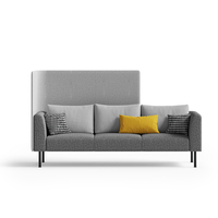 Ensemble de canapés modulaires modernes de haute qualité, aménagement flexible, tissu doux, coussins confortables et profonds, projets commerciaux et de bureaux