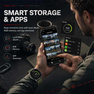 DTG6 ใหม่ GPS สมาร์ทวอทช์ผู้ชายอัตราการเต้นของหัวใจความสูงความดันเข็มทิศ 3ATM กันน้ำ 100+ โหมดกีฬา 500mAh บลูทูธสมาร์ท - Product Image 3