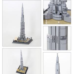 Good Selling Wange ABS <b>Plastic</b> Building <b>Blocks</b> Educational Toy Model Dubai Burj Khalifa Architecture Creative DIY Enthusiasts - Product Image 2