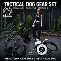 Ensemble laisse et harnais robuste pour grands chiens 50kg/55lbs, gilet tactique anti-traction réfléchissant OEM
