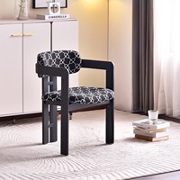 Chaise de salle à manger en bois massif avec accoudoirs, style bloc de construction, pour salon, fabriquée en Chine