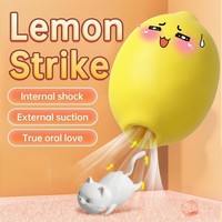 Vibrateur en forme de citron pour femme, best-seller, avec fonction d'aspiration, masseur du point G, batterie rechargeable, faible bruit