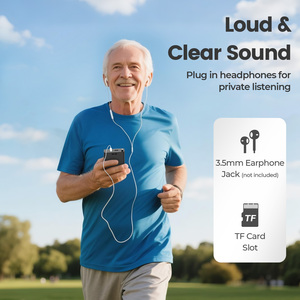 <span class=keywords><strong>Radio</strong></span> Portátil Mini PRUNUS, Reproductor MP3 Recargable con Batería, Temporizador de Apagado, Reproductor de Tarjetas SD, Pantalla, <span class=keywords><strong>Radio</strong></span> AM/FM - Product Image 4