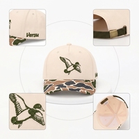 Gorra de Béisbol Estilo Caza Premium, Diseño de 5 Paneles con Frente Ajustable, Hebilla Metálica Antigua, Personalizable con la Identidad de Marca, Suministro de Fábrica