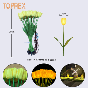 Luces LED Artificiales de Tulipanes <span class=keywords><strong>para</strong></span> el Festival de Primavera, con Luz Amarilla, Material de Tela, Lámpara de Iluminación <span class=keywords><strong>para</strong></span> Jardín y Paisaje Exterior - Product Image 2