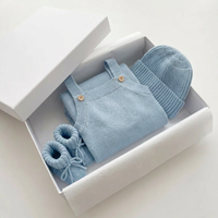 Ensemble de vêtements pour bébé garçon, barboteuse bleue sans manches en coton tricoté plat, tenue d'été pour séance photo du premier anniversaire du nouveau-né, personnalisable