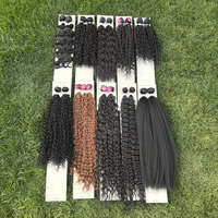 Julianna Vente en gros 2X 100g Kinky Curly Wavy Pack Weave Bundles de cheveux synthétiques résistants à la chaleur Extensions de cheveux
