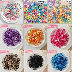 100 Vente en gros directe usine : Anneaux de <span class=keywords><strong>pouce</strong></span> pour enfants, Petits élastiques, Anneaux pour serviettes, Élastiques à cheveux non-abrasifs pour filles de haute qualité - Product Image 2