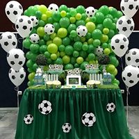 Décorations de fête en latex noir et blanc pour enfants, thème football, pour fête de naissance, ballons en forme de ballon de football