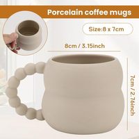 Mug en céramique de haute qualité au design nordique, logo personnalisé, finition mate, tasse à cappuccino, lait, café avec poignée originale