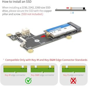 Aismartlink PCIe to M.<span class=keywords><strong>2</strong></span> NVMe SSD шляпа плата 2280 адаптер плата для <span class=keywords><strong>Raspberry</strong></span> <span class=keywords><strong>Pi</strong></span> 5 (X1001) - Product Image 3