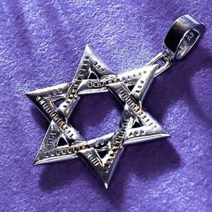 Hiphop Iced Out 925 Sterling Silver Pass Diamond <span class=keywords><strong>Tester</strong></span> Vvs Baguette Moissanite Hexagram Star Of <span class=keywords><strong>David</strong></span> Hanger Voor Heren - Product Image 5