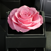Cadre photo de fleurs préservées haut de gamme : Rose violette et Hortensia – Art floral pour emballage cadeau de luxe, décoration de mariage et de maison – Vente en gros