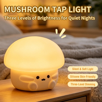Lampe à Claquer Cartoon Intelligente à Trois Vitesses, Veilleuses Mignonnes en Silicone en Forme d'Animaux pour Chambre d'Enfant, Ambiance Sommeil, Lumières de Noël à Claquer