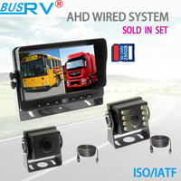 Moniteur de Bus 7 pouces AHD enregistrement DVR 4 canaux véhicule Aonitor Quad Image moniteur pour camion RV BUS