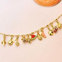 SongYi Nouvelle Arrivée Punk Style Doux Plaqué Or Fraise Mode Pendentifs Charmes