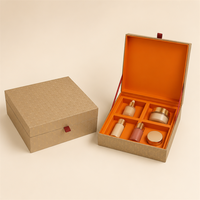 Boîte cadeau cosmétique de luxe écologique biodégradable faite à la main, emballage rigide en carton personnalisé avec gaufrage à chaud doré pour cils