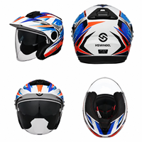 Casque de moto ouvert respirant et confortable, coque ABS sur mesure, visière double, doublure douce amovible