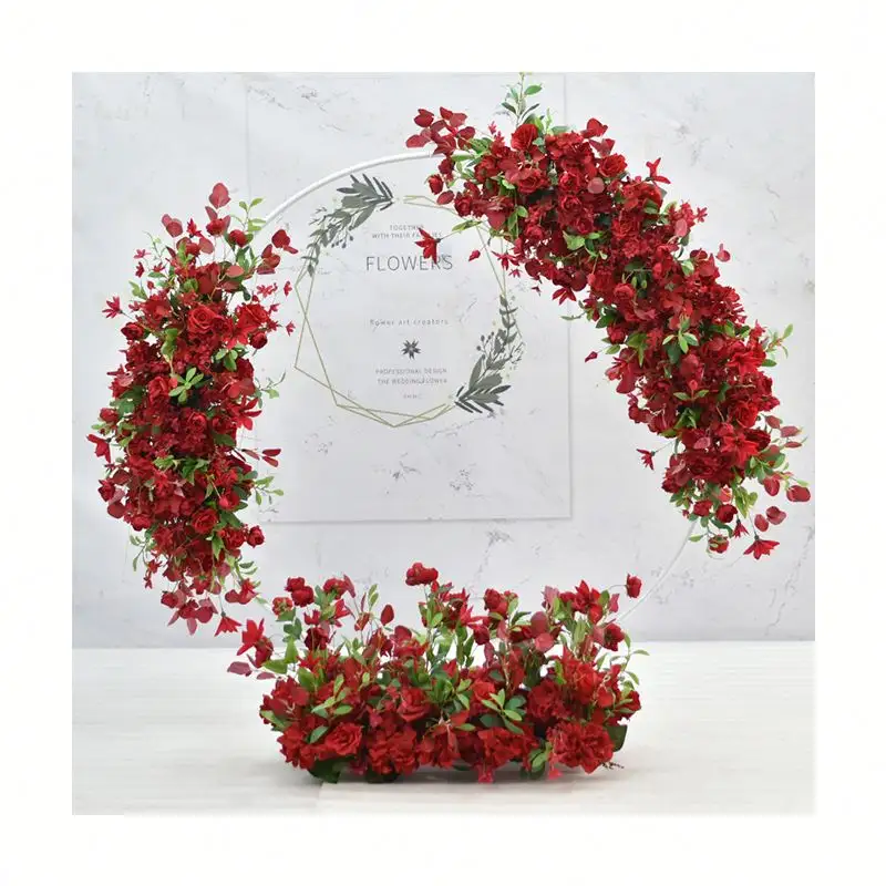 قوس زهورمزخرف, قوس زهورمزخرف بالأبيض والأحمر والوردي للاستخدام في حفلات الزفاف والحفلات والفنادق والحدائق