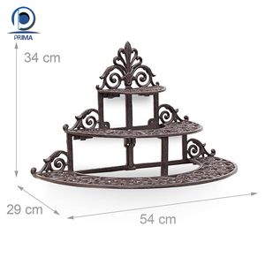 Soporte de Flores de Hierro Forjado para Balcón <span class=keywords><strong>Prima</strong></span> y Cesta de Flores Negra o Blanca, Soporte de Flores para Decoración de Bodas - Product Image 3