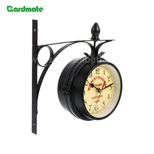<span class=keywords><strong>Horloge</strong></span> murale double face décorative pour porche, patio, <span class=keywords><strong>piscine</strong></span>, salon, intérieur et extérieur - Product Image 1