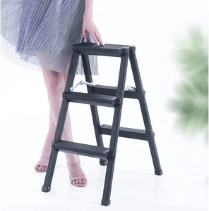Hot Sale Portable 3-Step Folding Aluminium Stool <b>Ladder</b> Modern Industrial for Outdoor Home Use - Product Image 5