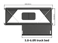 Huntoo Bed 4x4 Road Four-Season Snowproof Hard Shell Pop Truck Camper Aluminum Slide on for Tundra Ford F150 6ft 6.5ft