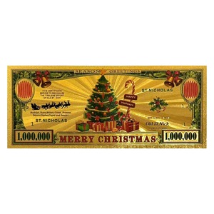 2026 New 24k Gold Foil <strong>Note</strong> Banknote Set Christmas Collection Letterpress Printed Xmas Collectible Grade Bill Plastic <strong>Prop</strong> Money - Product Image 5