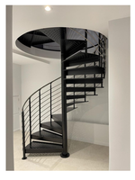Escalier en colimaçon nord-américain Ace, escalier intérieur moderne, marches en bois, escaliers en colimaçon intérieurs