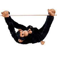 Animaux de la jungle en peluche personnalisés, singes à longs bras et longues jambes, jouets en peluche doux, singes en peluche