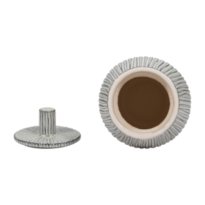 Vaso in ceramica con coperchio e design testurizzato per decorazioni per la casa e l'arredamento degli ambienti - Product Image 5
