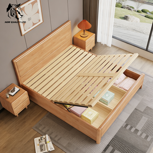 Cama de almacenamiento de madera de tamaño completo, nueva moda, muebles de dormitorio, precio bajo de fábrica, personalizable, gran stock, envío inmediato. - Product Image 4