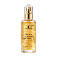 Huile scintillante pour le corps en or mica OEM, huile illuminatrice liquide pour le visage et le corps, huile éclatante