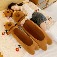 Usine En Gros Mignon Capybara Conception Long Corps Doux Oreiller Super Doux En Peluche Jouet De Couchage pour L'anniversaire Des Enfants Soulagement Du Stress