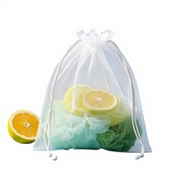Pochette en organza à cordon, emballage pour bijoux, cosmétiques, cadeaux, rangement, sac en gaze perlée, modèle Wx200