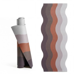 Tapis d'exercice pliable <span class=keywords><strong>Pro</strong></span> Grip fin avec impression personnalisée pour la vente en gros, tapis de yoga en daim et caoutchouc naturel à motifs ondulés - Product Image 2