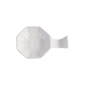 Plato octogonal de cerámica para condimentos con soporte para palillos, tazón de porcelana para salsas, ideal para hot pot. - Product Image 4